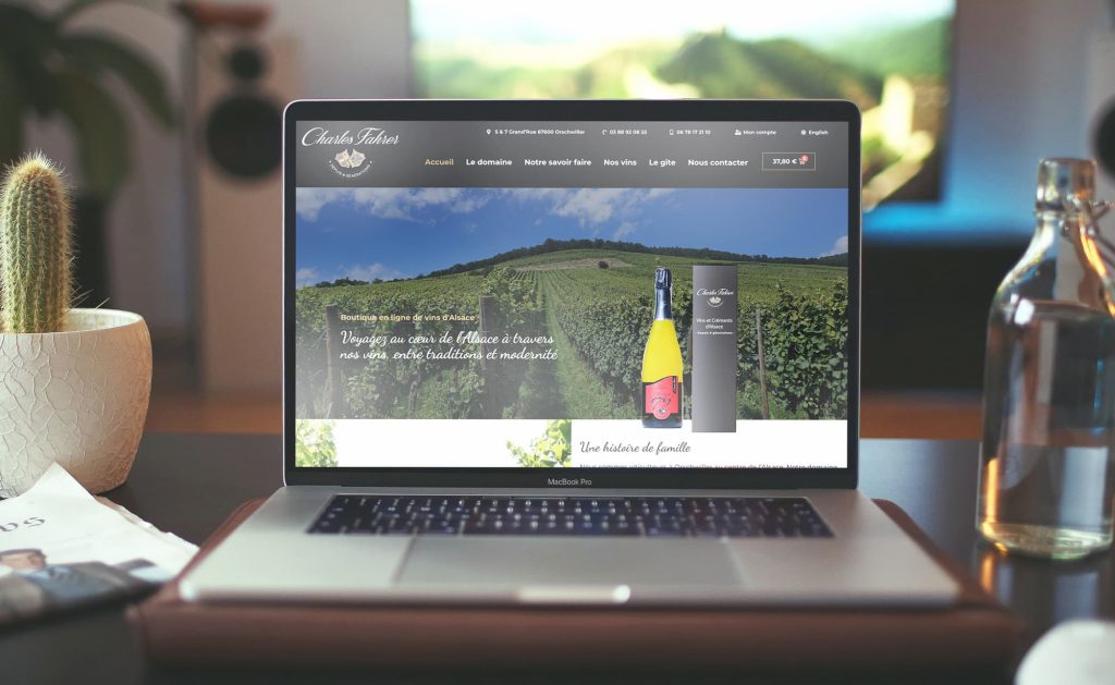 création site e-commerce viticole Charles Fahrer Orschwiller Alsace