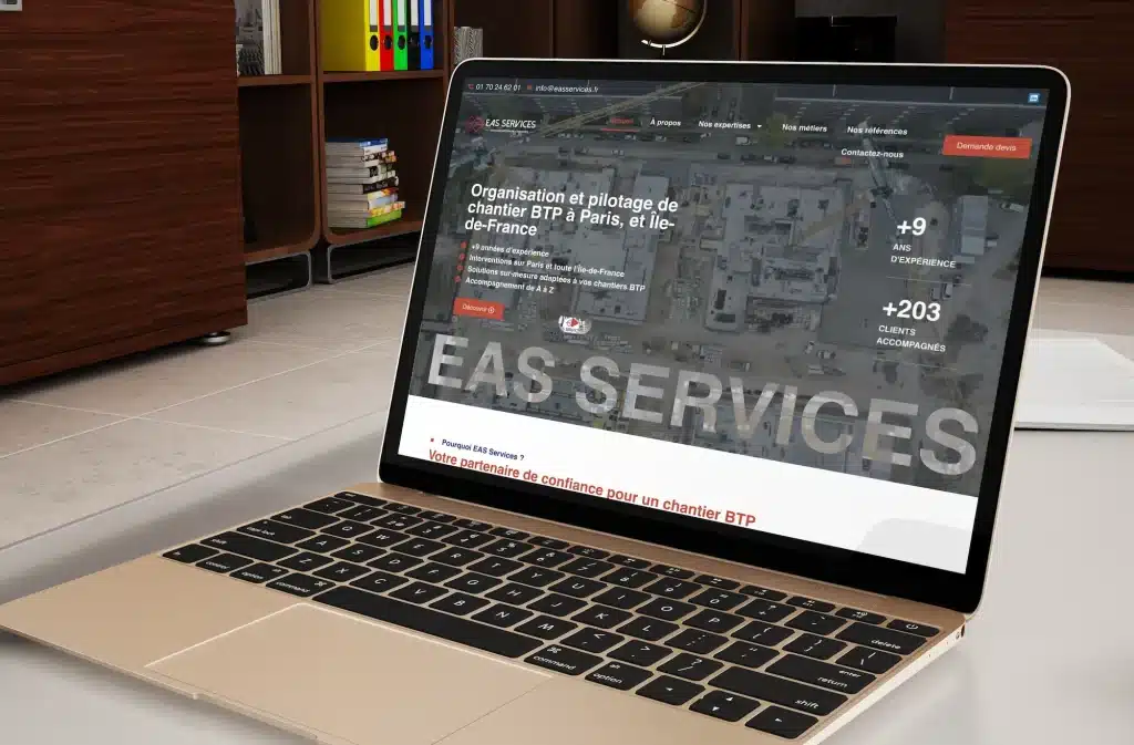 Création de site web pour EAS Services - Rosny-sous-Bois