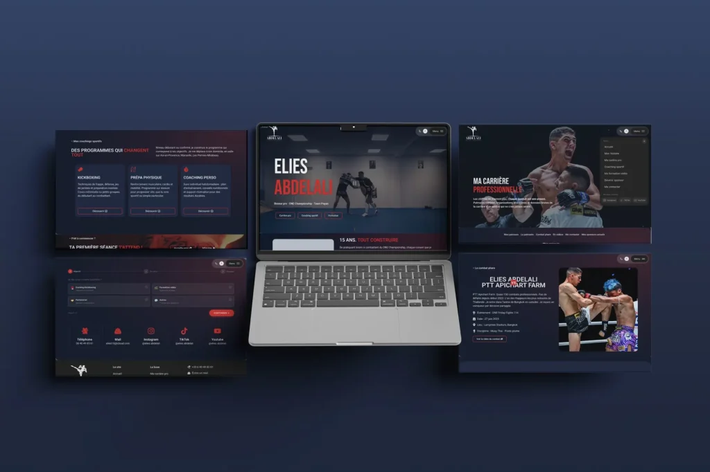 Refonte du site web d'Elies, combattant ONE Championship et coach à Aix en Provences, Marseille.